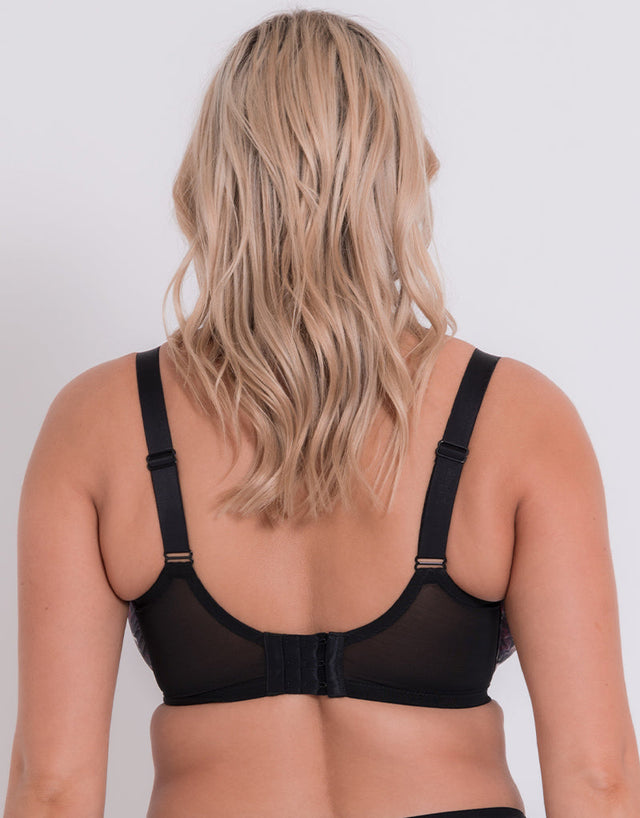 Curvy Kate WonderFully Full Cup Side Support Bra Black Floral