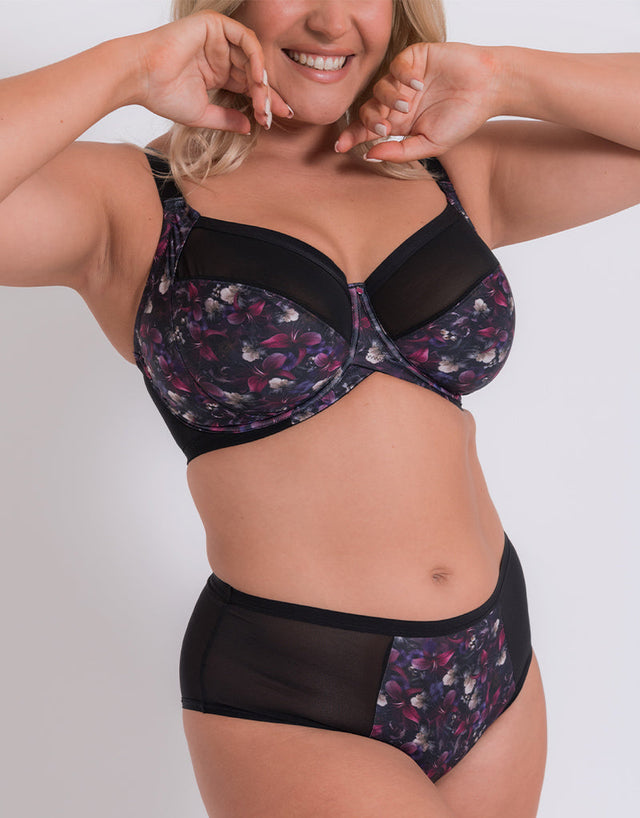 Curvy Kate WonderFully Short Black Floral