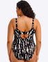 Elomi Echo Shell Non-Wired Swimsuit Black/White Print