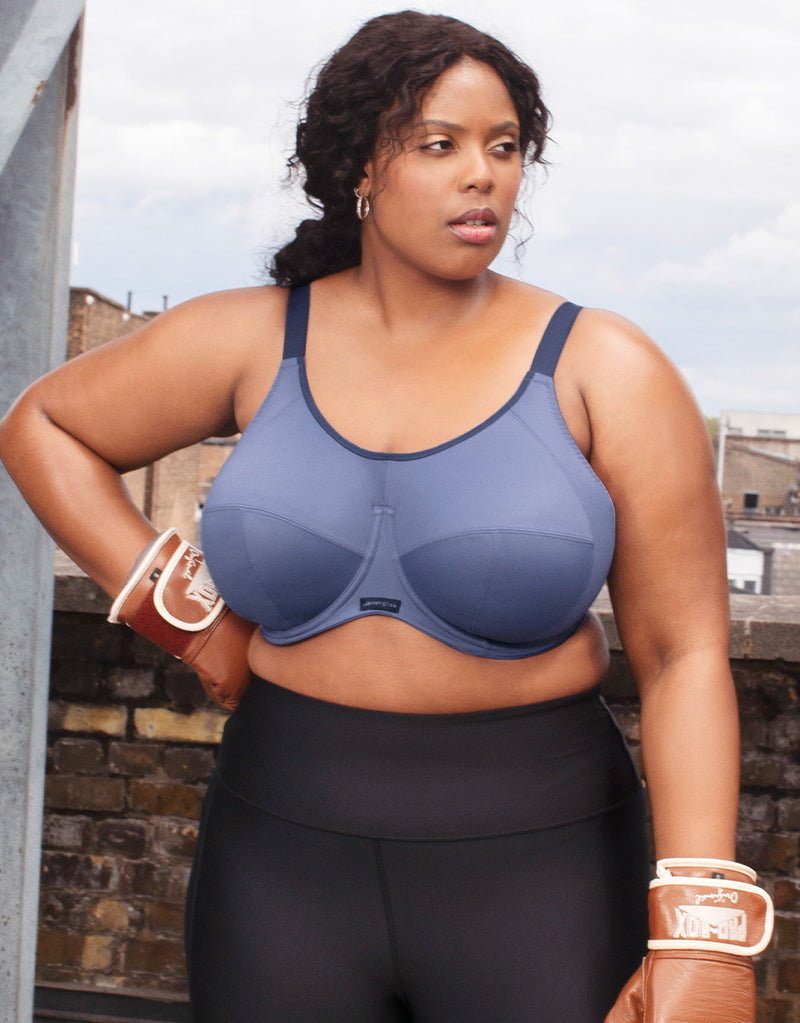 Elomi Women's Plus-Size Energise Underwire Sport Bra, Navy, 36G at   Women's Clothing store