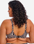 Elomi Fiji Falls Plunge Bikini Top Black Stripe