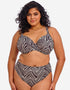 Elomi Fiji Falls Mid Rise Bikini Brief Black Stripe