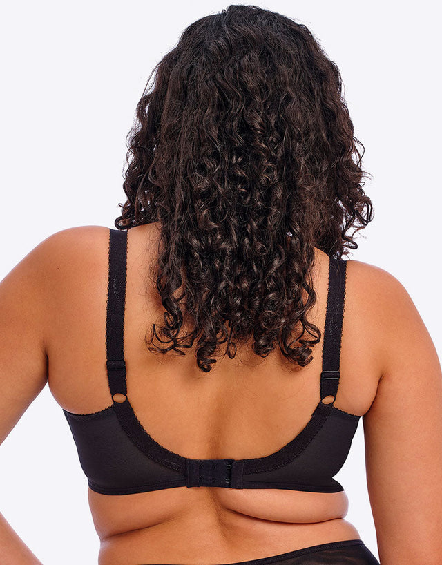 Elomi Namrah Bandless Plunge Bra Jet Black