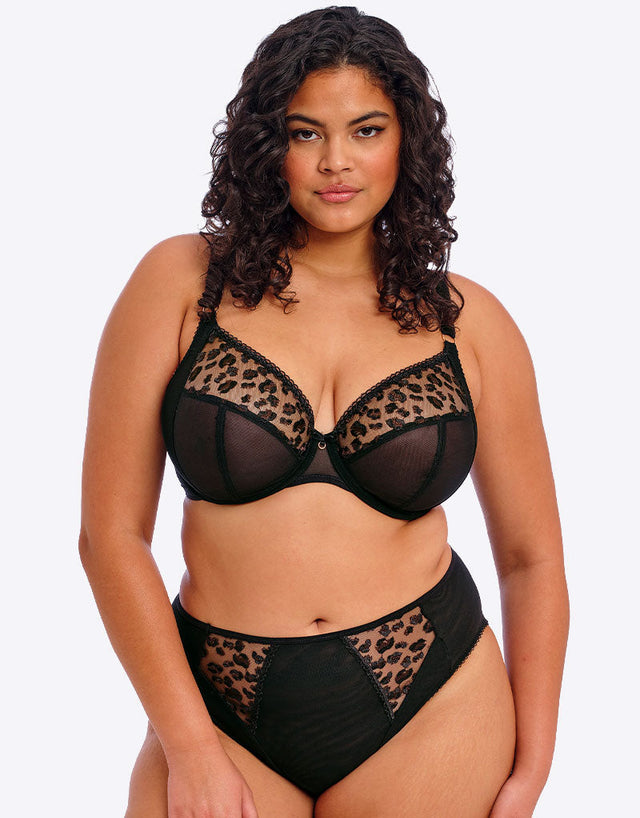 Elomi Namrah Bandless Plunge Bra Jet Black