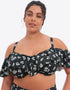 Elomi Plain Sailing Bardot Bikini Top Black Daisy