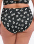 Elomi Plain Sailing Bikini Brief Black Daisy