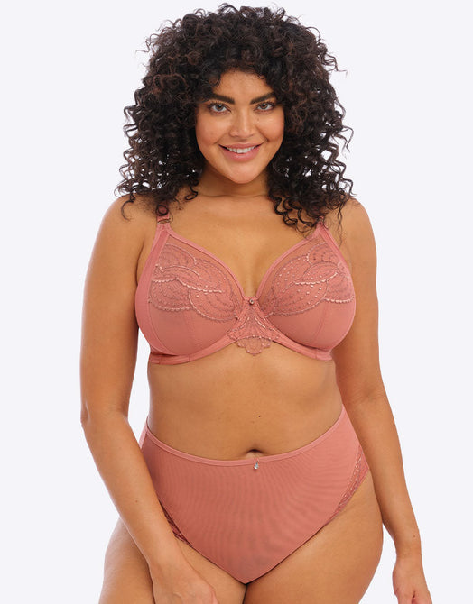 Elomi Priya Plunge Bra Rose Gold Pink