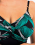 Fantasie Saint Lucia Twist Front Swimsuit Black Multi