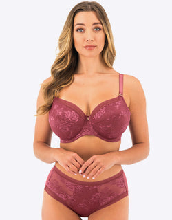 Fantasie Fusion Lace Full Cup Side Support Bra Rosewood