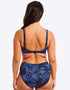 Fantasie Malabar Coast High Waist Bikini Brief Midnight Blue Print