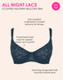 Curvy Kate All Night Lace Scooped Multiway Balcony Bra Denim Blue