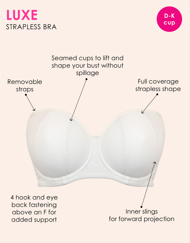 Curvy Kate Luxe Strapless Multiway Bra Pearl Ivory