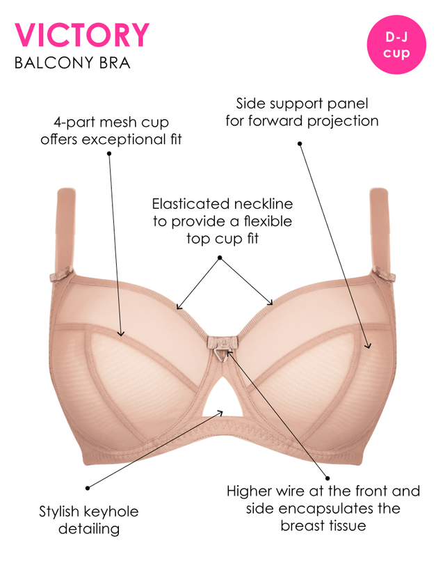 Curvy Kate Victory Side Support Balcony Bra Latte