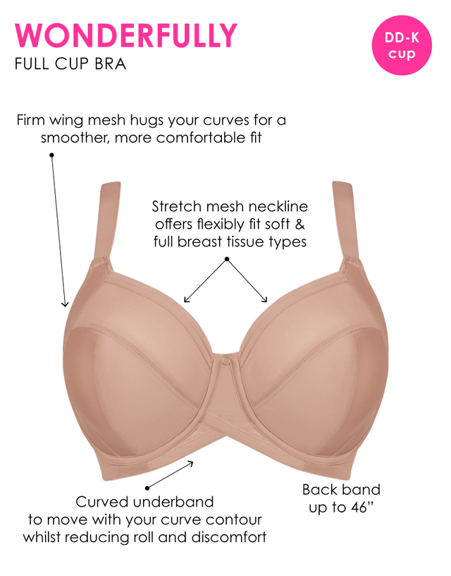 Curvy Kate WonderFully Full Cup Side Support Bra Latte