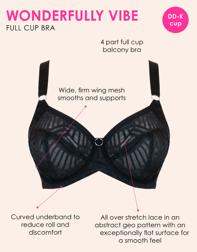 Curvy Kate WonderFull Vibe Full Cup Side Support Bra Black