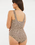 Figleaves Serengeti High Apex Swimsuit Leopard Print