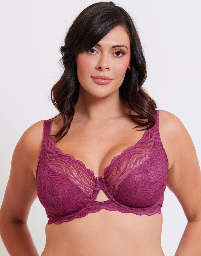 Flirtelle Elise Balcony Bra Berry Purple