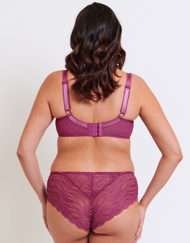 Flirtelle Elise Balcony Bra Berry Purple