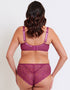 Flirtelle Elise Balcony Bra Berry Purple