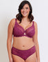 Flirtelle Elise Balcony Bra Berry Purple
