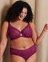 Flirtelle Elise Balcony Bra Berry Purple