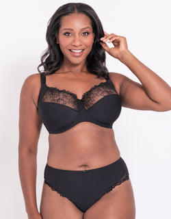 Flirtelle Emilie Full Cup Side Support Bra Black