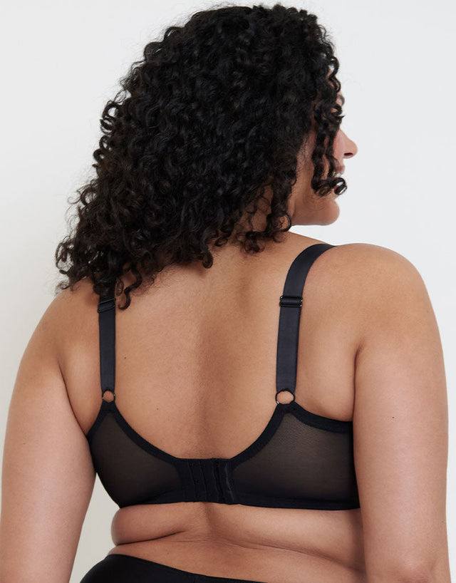 Flirtelle Emilie Deco Full Cup Side Support Bra Black