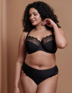 Flirtelle Emilie Deco Full Cup Side Support Bra Black