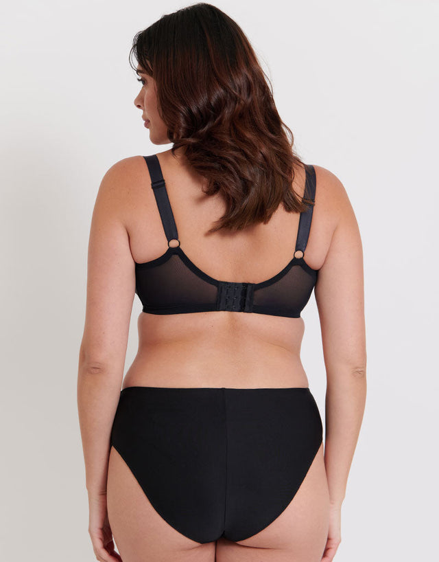 Flirtelle Emilie Deco Full Cup Side Support Bra Black