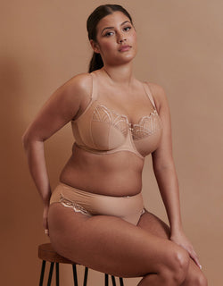 Flirtelle Emilie Deco Full Cup Side Support Bra Cafe Au Lait