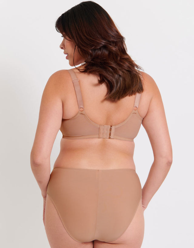 Flirtelle Emilie Deco Full Cup Side Support Bra Cafe Au Lait