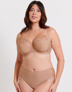 Flirtelle Emilie Deco Full Cup Side Support Bra Cafe Au Lait
