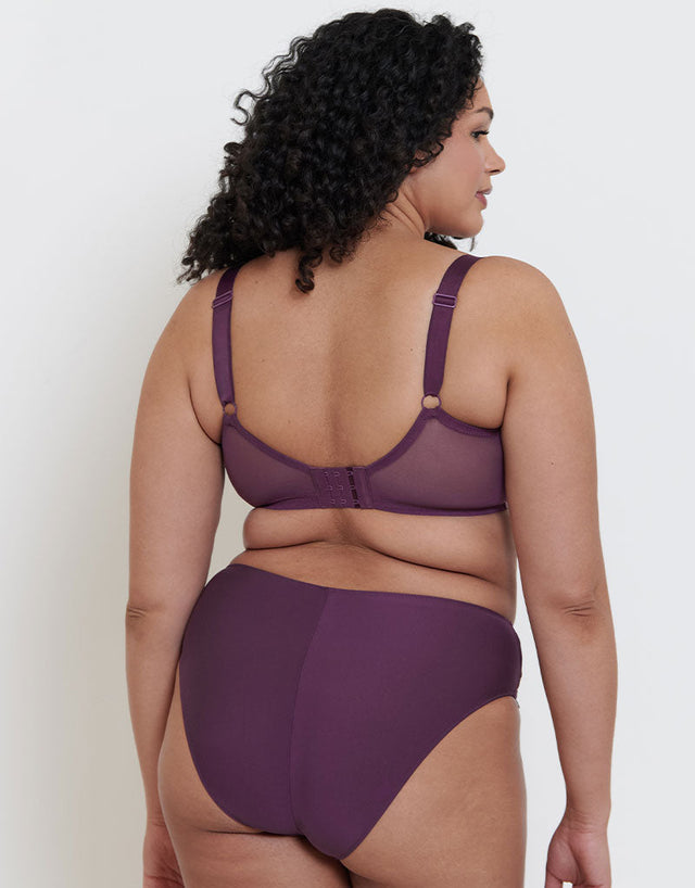 Flirtelle Emilie Deco Full Cup Side Support Bra Deep Purple