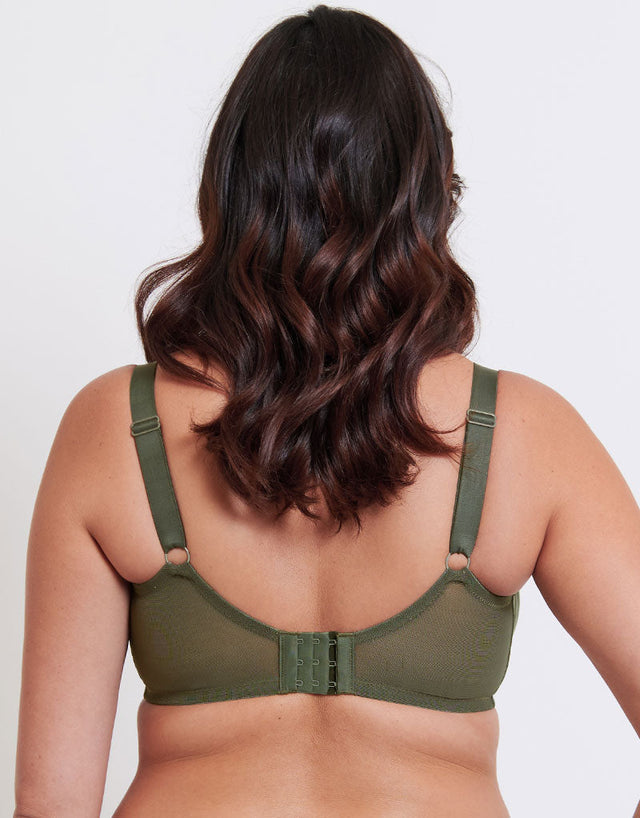 Flirtelle Emilie Deco Full Cup Side Support Bra Dusky Green