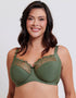 Flirtelle Emilie Deco Full Cup Side Support Bra Dusky Green