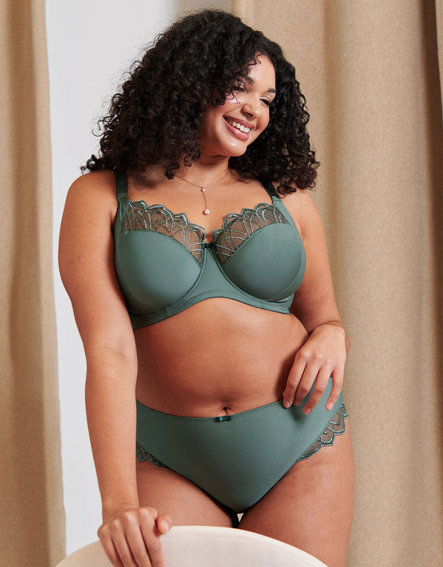 Flirtelle Emilie Deco Classic Brief Dusky Green