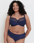 Flirtelle Emilie Deco Full Cup Side Support Bra Navy Blue