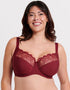 Flirtelle Emilie Deco Full Cup Side Support Bra Oxblood