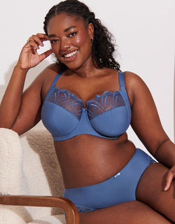Flirtelle Emilie Deco Full Cup Side Support Bra French Blue