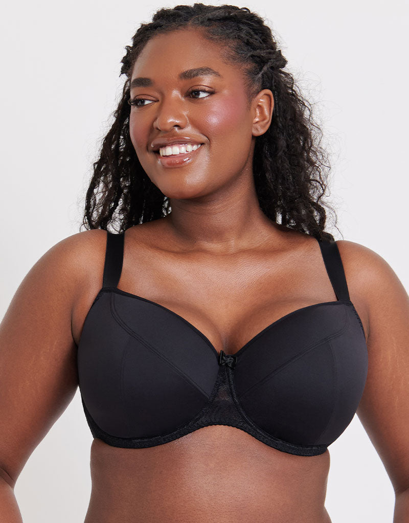 Flirtelle Emma Padded Balconette Bra Black – Brastop US