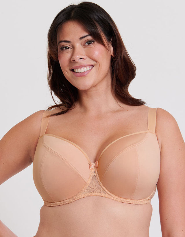 Flirtelle Emma Padded Balcony Bra Latte