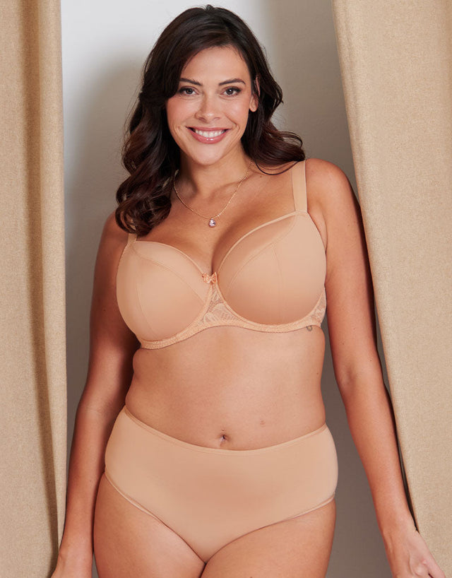 Flirtelle Emma Padded Balcony Bra Soft Beige
