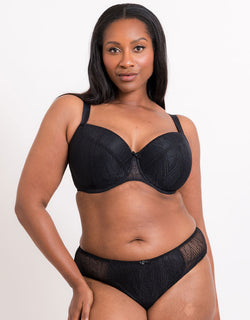 Flirtelle Esme Padded Balcony Bra Black