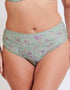Flirtelle Everyday Full Brief Sage Green Print