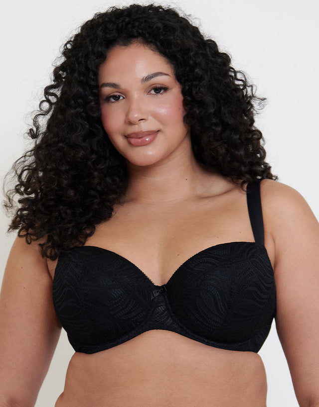 Flirtelle Isla Padded Balcony Bra Black