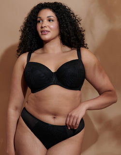 Flirtelle Isla Padded Balcony Bra Black