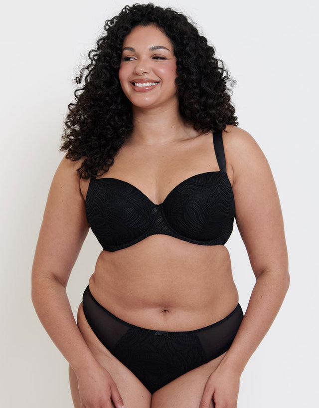 Flirtelle Isla Padded Balcony Bra Black