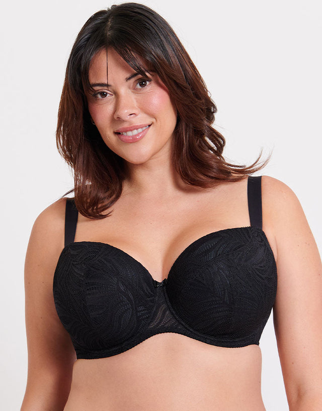 Flirtelle Isla Padded Balcony Bra Black