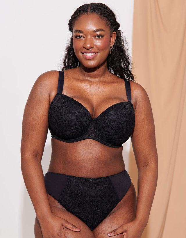 Flirtelle Isla Padded Balcony Bra Black
