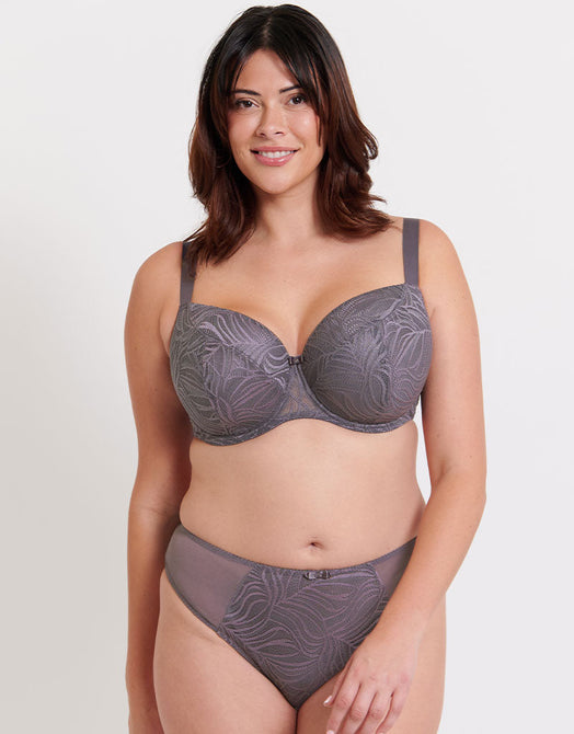 Flirtelle Isla Padded Balcony Bra Twilight Grey